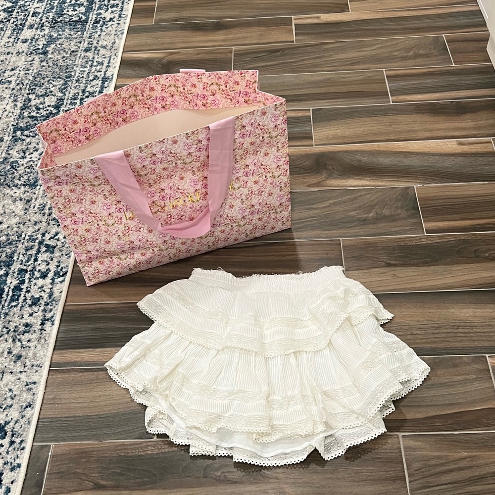 LoveShackFancy mini skirt